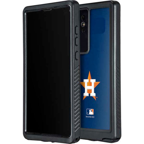 MLB Houston Astros Distressed Galaxy S24 Ultra Waterproof Case