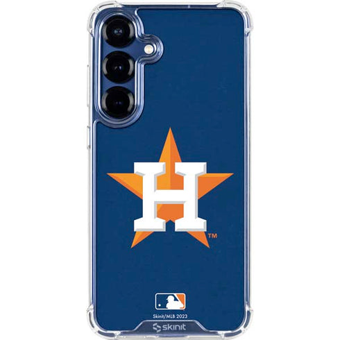 MLB Houston Astros Distressed Galaxy S25 Clear Case