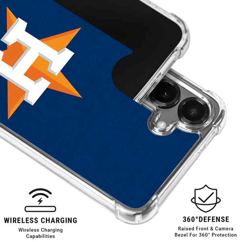 MLB Houston Astros Distressed Galaxy S26 Clear Case