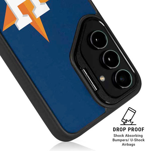 MLB Houston Astros Distressed Galaxy S26 Kickstand Case