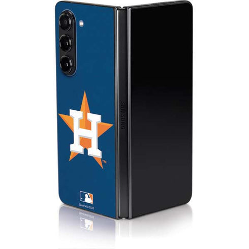 MLB Houston Astros Distressed Galaxy Z Fold5 5G Skin
