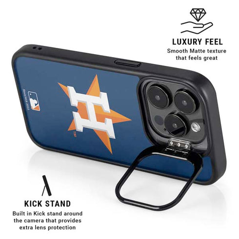 MLB Houston Astros Distressed iPhone 13 Pro Kickstand Case