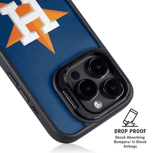 MLB Houston Astros Distressed iPhone 13 Pro Kickstand Case