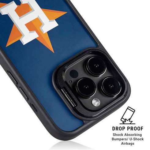 MLB Houston Astros Distressed iPhone 13 Pro Max Kickstand Case