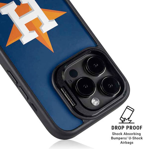 MLB Houston Astros Distressed iPhone 14 Pro Max Kickstand Case