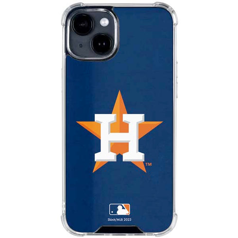 MLB Houston Astros Distressed iPhone 15 Clear Case