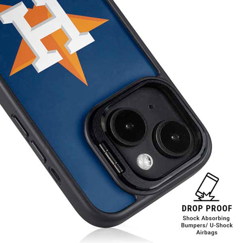 MLB Houston Astros Distressed iPhone 15 Kickstand Case