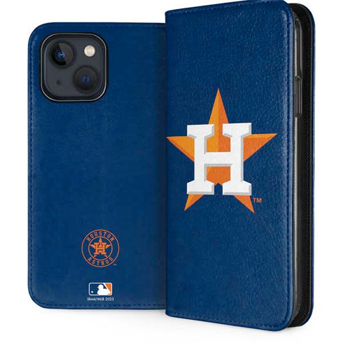 MLB Houston Astros Distressed iPhone 15 Plus Folio Case