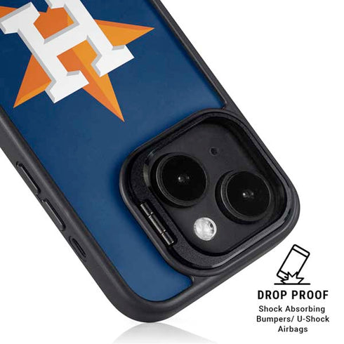 MLB Houston Astros Distressed iPhone 15 Plus Kickstand Case