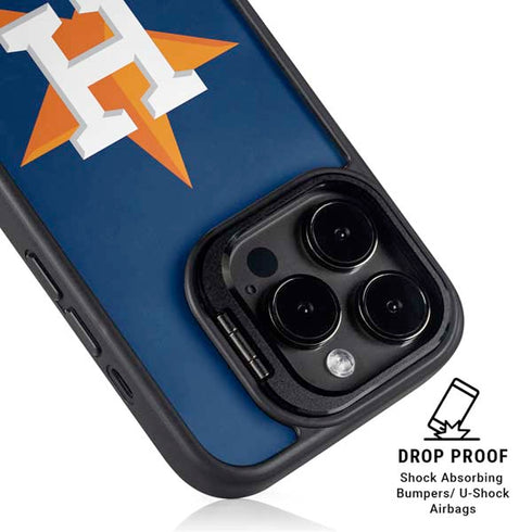 MLB Houston Astros Distressed iPhone 15 Pro Max Kickstand Case