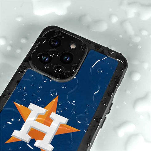 MLB Houston Astros Distressed iPhone 15 Pro Waterproof Case