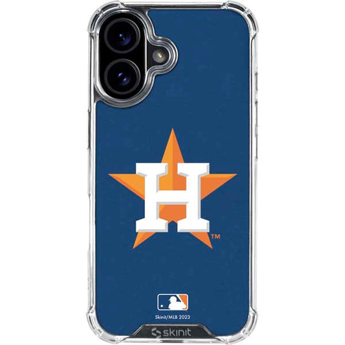 MLB Houston Astros Distressed iPhone 16 Clear Case