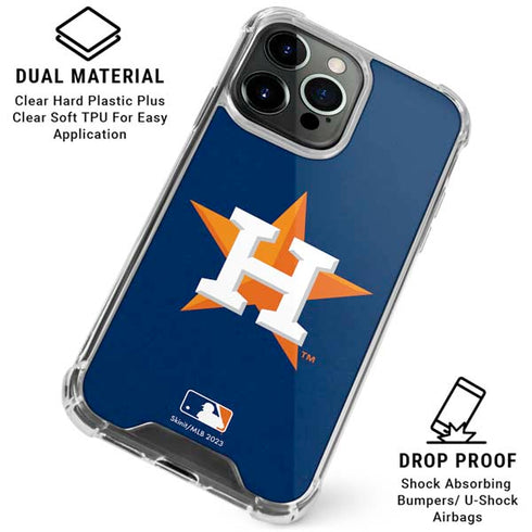 MLB Houston Astros Distressed iPhone 16 Pro Clear Case