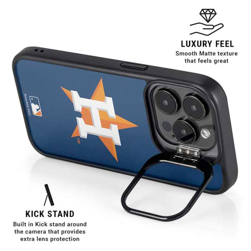 MLB Houston Astros Distressed iPhone 16 Pro Kickstand Case