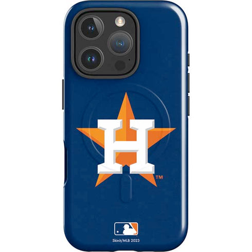MLB Houston Astros Distressed iPhone 16 Pro Magsafe Impact Case