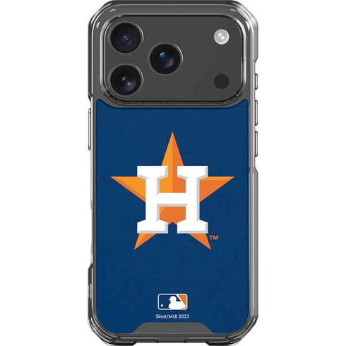 MLB Houston Astros Distressed iPhone 18 Pro Clear Case
