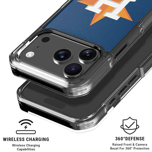 MLB Houston Astros Distressed iPhone 18 Pro Clear Case