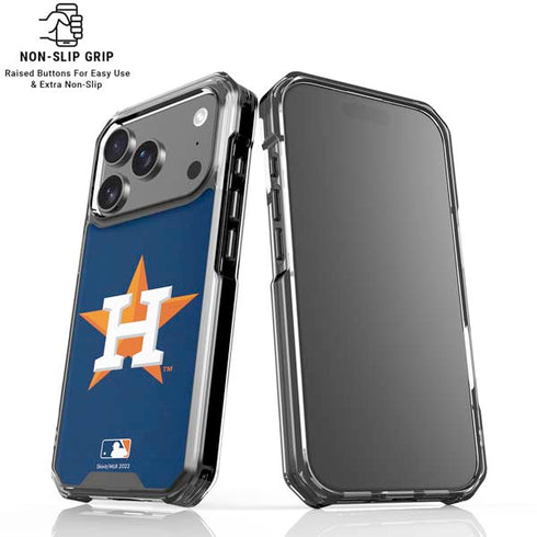 MLB Houston Astros Distressed iPhone 18 Pro Clear Case