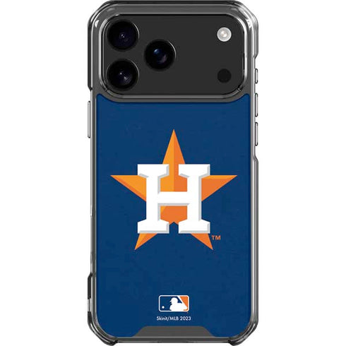 MLB Houston Astros Distressed iPhone 18 Pro Max Clear Case