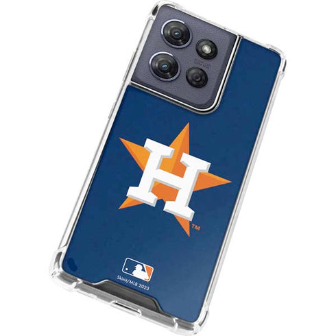 MLB Houston Astros Distressed Moto G 5G (2025) Clear Case