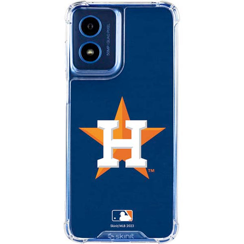 MLB Houston Astros Distressed Moto G 5G (2024) Clear Case