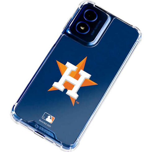 MLB Houston Astros Distressed Moto G 5G (2024) Clear Case