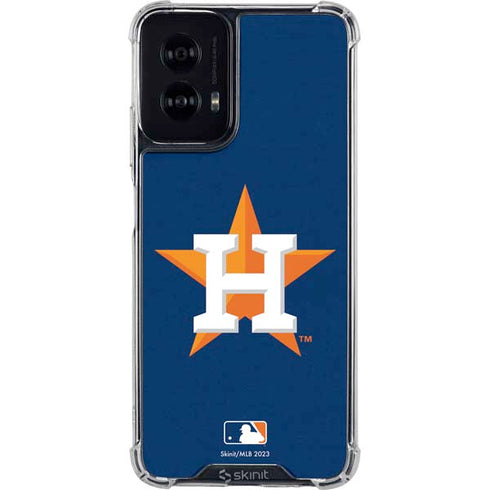 MLB Houston Astros Distressed Moto G Power 5G (2024) Clear Case