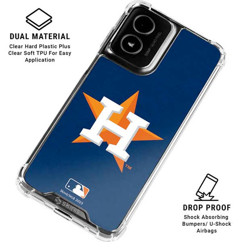MLB Houston Astros Distressed Moto G Power 5G (2024) Clear Case
