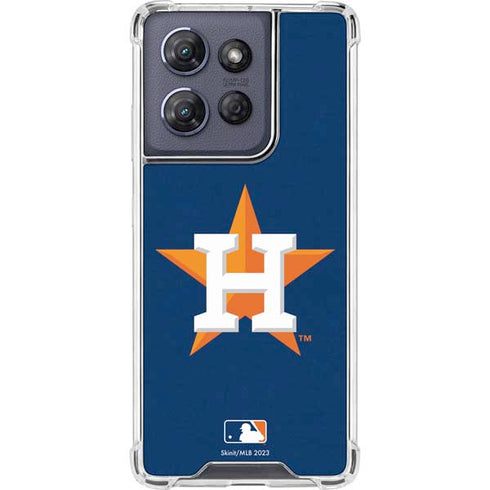 MLB Houston Astros Distressed Moto G Stylus 5G (2025) Clear Case