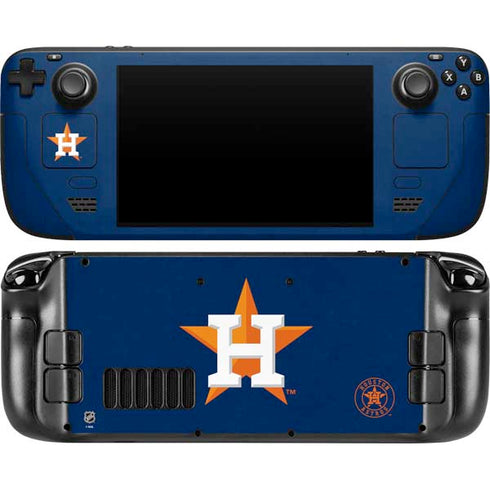 MLB Houston Astros Distressed Steam Deck Handheld Gaming Computer OLED Skin