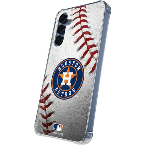 MLB Houston Astros Game Ball Galaxy A55 5G Clear Case