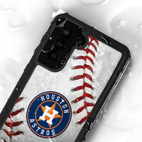 MLB Houston Astros Game Ball Galaxy S24 Plus Waterproof Case