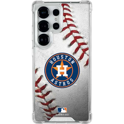 MLB Houston Astros Game Ball Galaxy S25 Ultra Clear Case