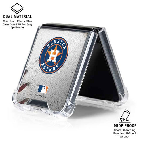 MLB Houston Astros Game Ball Galaxy Z Flip6 Clear Case