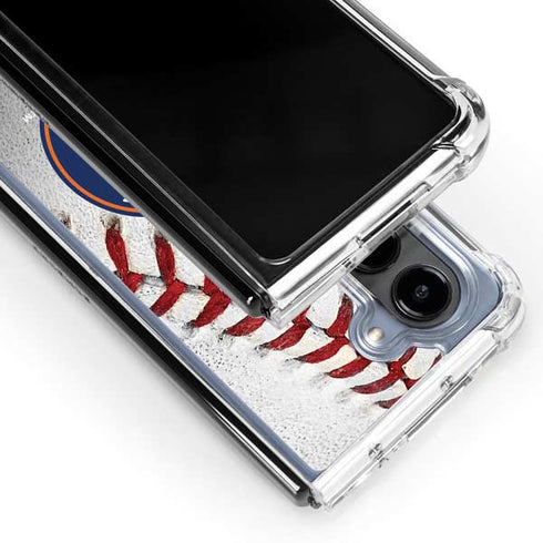 MLB Houston Astros Game Ball Galaxy Z Fold5 5G Clear Case