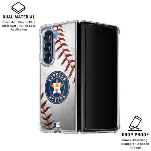 MLB Houston Astros Game Ball Galaxy Z Fold6 Clear Case