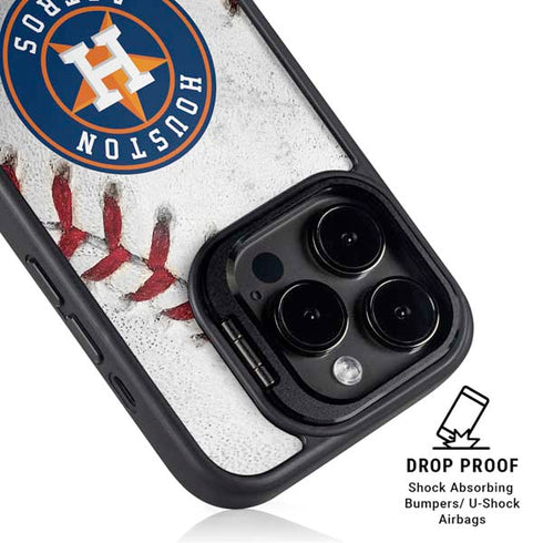 MLB Houston Astros Game Ball iPhone 15 Pro Max Kickstand Case