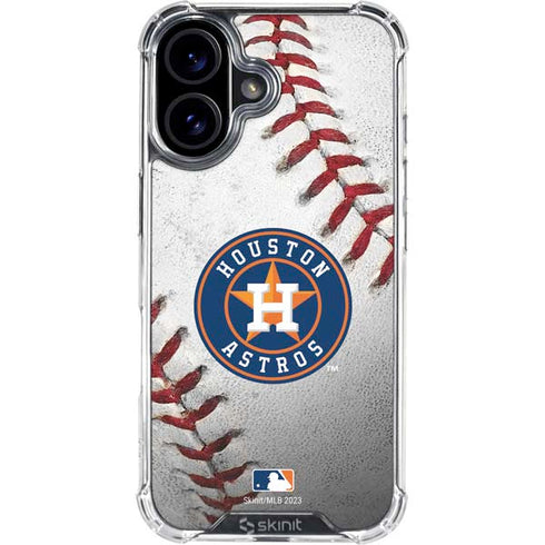 MLB Houston Astros Game Ball iPhone 16 Clear Case