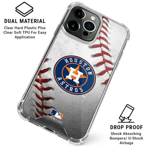 MLB Houston Astros Game Ball iPhone 16 Pro Max Clear Case