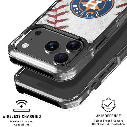 MLB Houston Astros Game Ball iPhone 18 Pro Clear Case