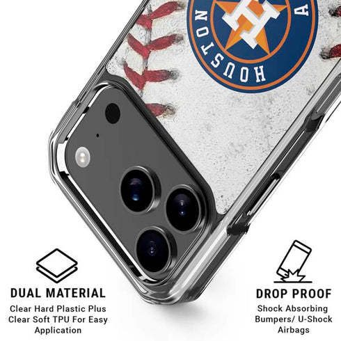 MLB Houston Astros Game Ball iPhone 18 Pro Clear Case
