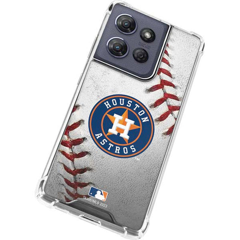 MLB Houston Astros Game Ball Moto G 5G (2025) Clear Case