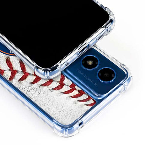 MLB Houston Astros Game Ball Moto G 5G (2024) Clear Case