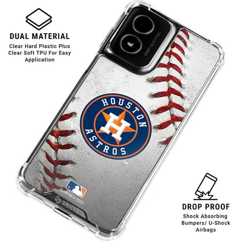 MLB Houston Astros Game Ball Moto G Power 5G (2024) Clear Case