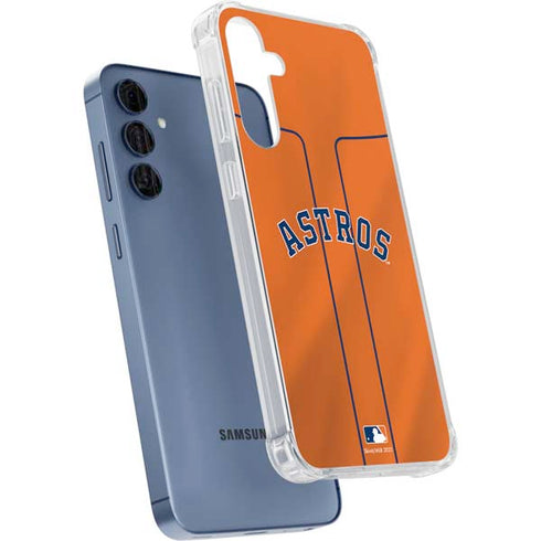 MLB Houston Astros Jersey Alternate Galaxy A35 5G Clear Case