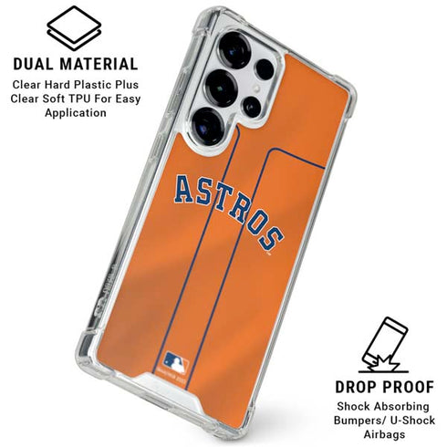 MLB Houston Astros Jersey Alternate Galaxy S26 Ultra Clear Case