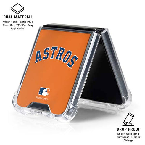 MLB Houston Astros Jersey Alternate Galaxy Z Flip7 Clear Case