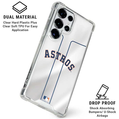 MLB Houston Astros Jersey Galaxy S25 Ultra Clear Case
