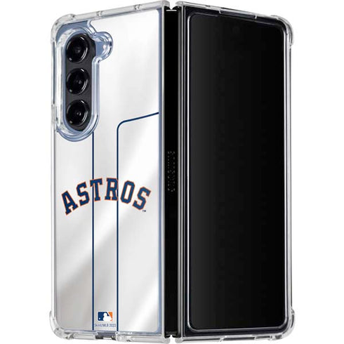 MLB Houston Astros Jersey Galaxy Z Fold5 5G Clear Case