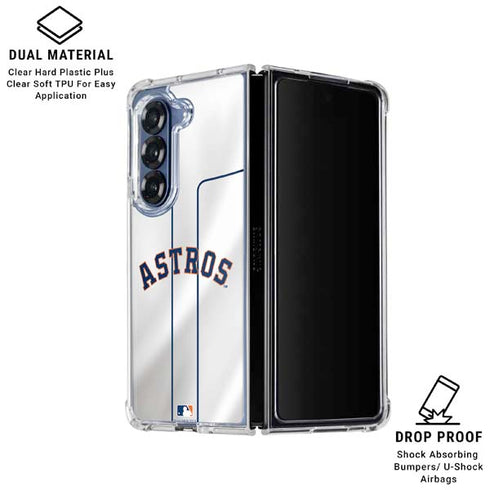 MLB Houston Astros Jersey Galaxy Z Fold6 Clear Case